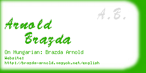 arnold brazda business card